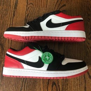 Jordan 1 low black toe